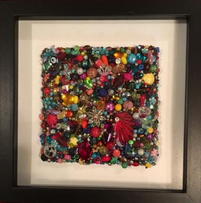 Untitled Beaded Square I - Framed - Sold Untitled Beaded Square I - Framed - Sold