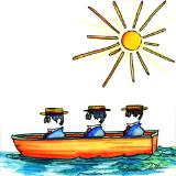 Three Men in a Boat # 1: Sunny & Clear