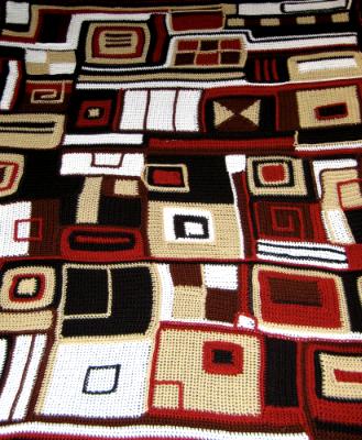 "Earth and City" afghan "Earth and City" afghan
