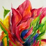 Paintings - Watercolor, Silk and Acrylic