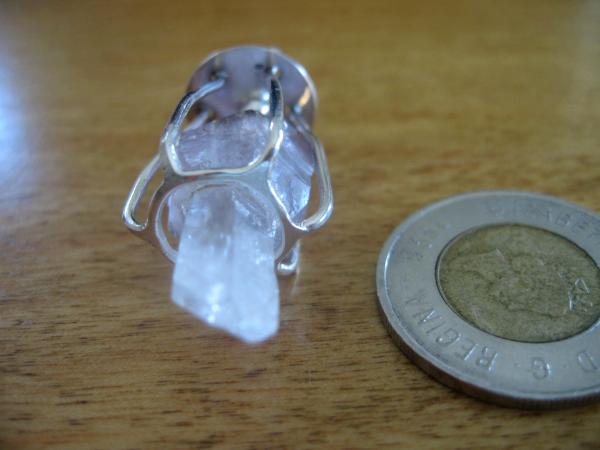 Custom Sterling Basket containing raw Crystal