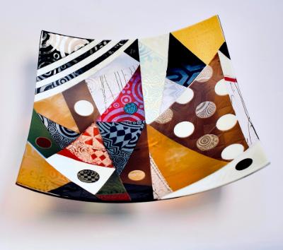 "LG SQUARE GEOSTRACTION PLATTER BOWL" 