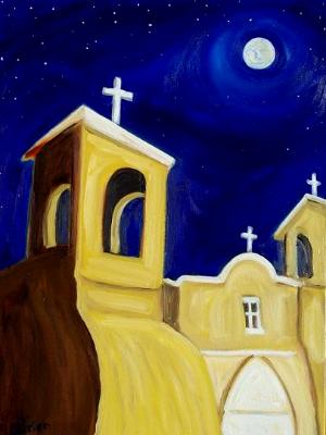 Rancho de Taos Mission Full Moon