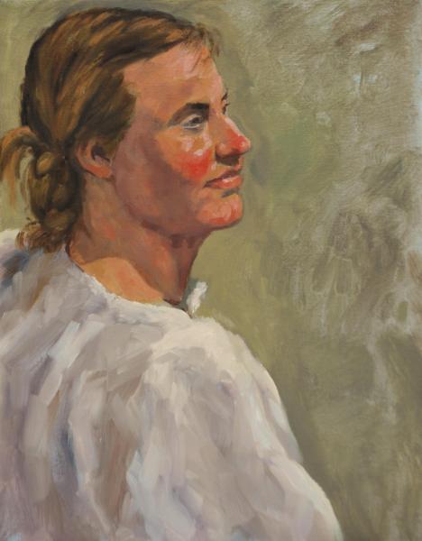 Girl in White Blouse