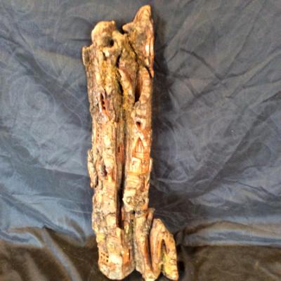 Gnome homehand carved cottonwood bark Gnome homehand carved cottonwood bark