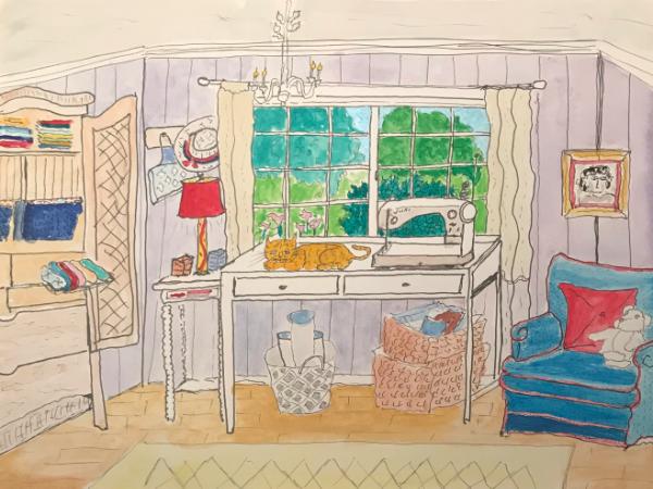 View from the sewing room