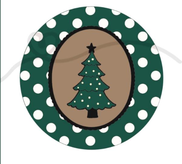 Tree with green christmas