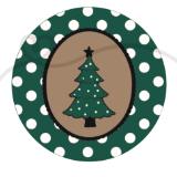 Tree with green christmas