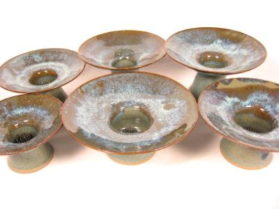 120426.ABCDEF Flower Vases with Multiple Glazes 120426.ABCDEF Flower Vases with Multiple Glazes