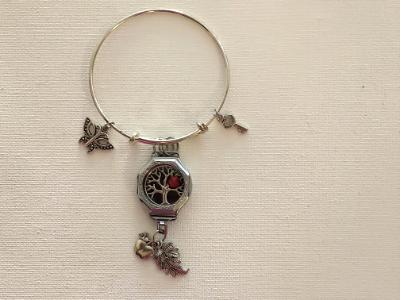 Tree of Knowledge Bracelet (repurposed watch locket)