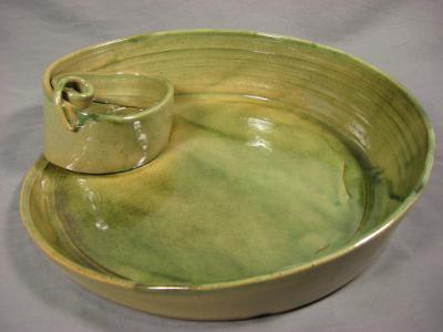 111018.C Chip-N-Dip with Green Glaze
