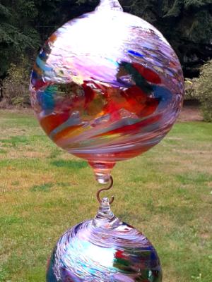 #10102504 Three ball hanging sculpture LG-6.25''  Med-4.75'' Sm-3.5''  Long-22'' $170.00