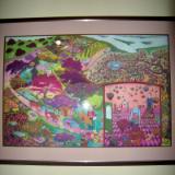 Framed print of Plum Orchard drawing