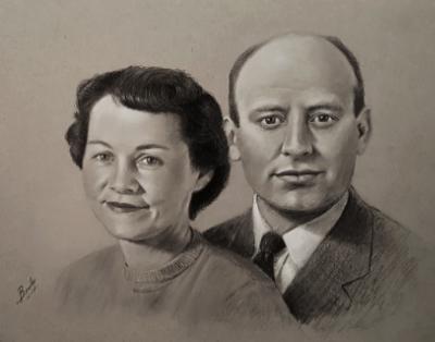Neva and Charles Ruskin Teeter circa 1950