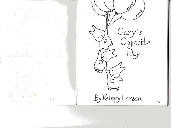 Gary's opposite Day - title page sketch