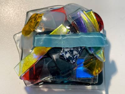 "ALLEGRO" Dichroic Glass Mini Paperweight