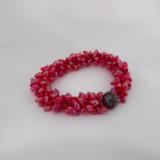 B-60 red AB spikey bracelet