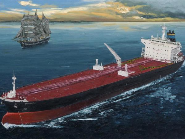 Ecuadorian oil carrier "Chimborazo", 120cm x 60cm, 2013