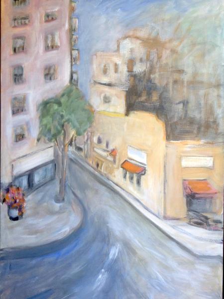 SOLD Downtown Burlington acrylic 36" x 26" sold