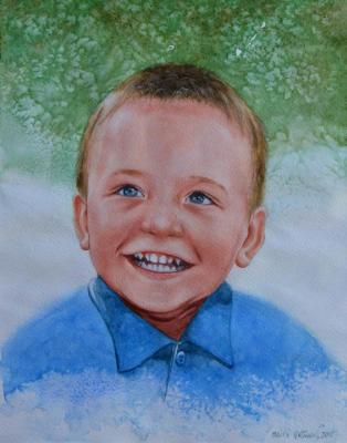 Portrait of a little boy, 35cm x 45cm, 2015