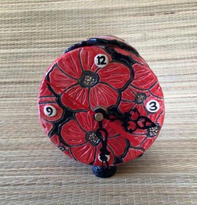 Red Poppy Clock Red Poppy Clock