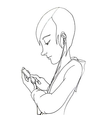 Milennial Girl with Device Milennial Girl with Device