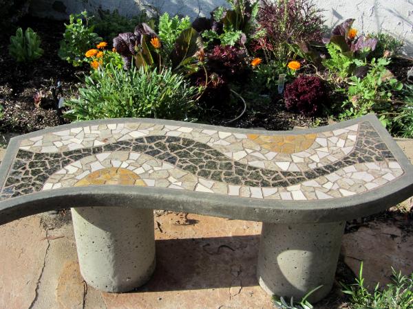 Mosaic garden bench discount