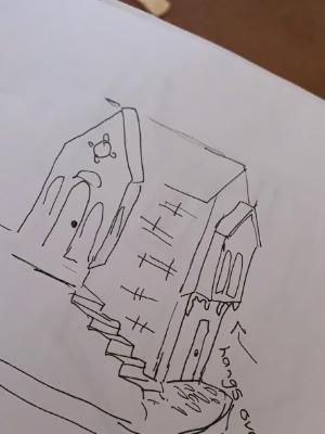 Ideas on paper, early stages of design 