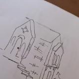 Ideas on paper, early stages of design 