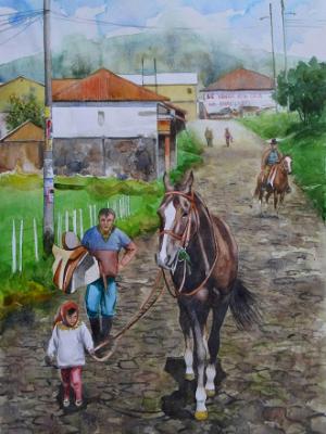 The little girl and the horse, 80cm x 60cm, 2014 The little girl and the horse, 80cm x 60cm, 2014