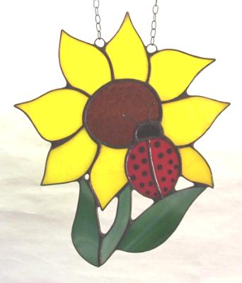 Sunflower & Ladybug Suncatcher Sunflower & Ladybug Suncatcher