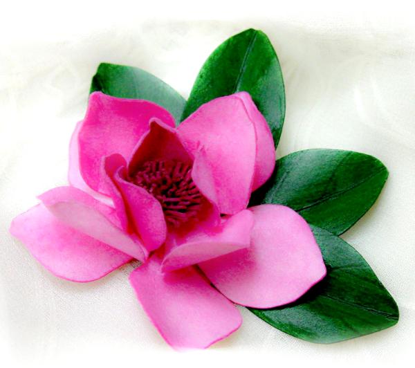 Magnolia Vulcan Flower Pin