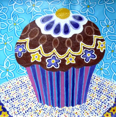 Chocolate Floral Cupcake Chocolate Floral Cupcake
