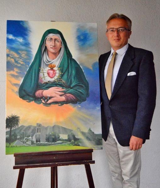 Oil portrait of THE VIRGIN MARY, 70cm x 100cm, 2020