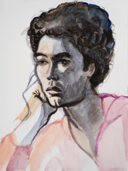 Gameli, watercolor portrait