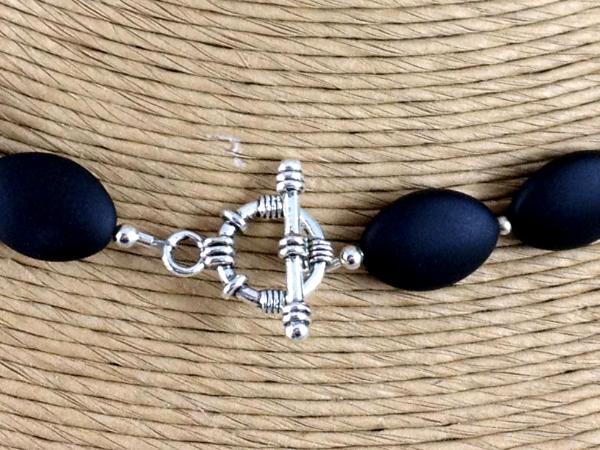Classic Black, Turquoise and Silver Necklace