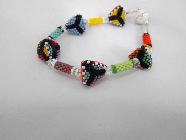 B-54 multi-colored pyramids bracelet