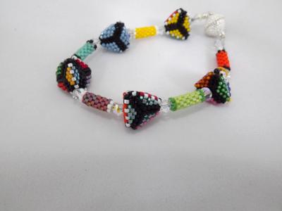 B-54 multi-colored pyramids bracelet B-54 multi-colored pyramids bracelet