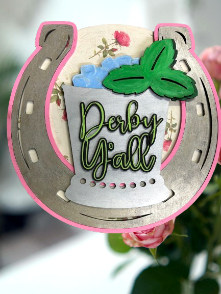Derby party with horse  shoe