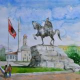 Skatenberg square in Tirana-Albania, 35cm x 45cm, 2015