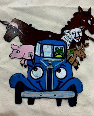 Blue Truck & Animals ornament Blue Truck & Animals ornament