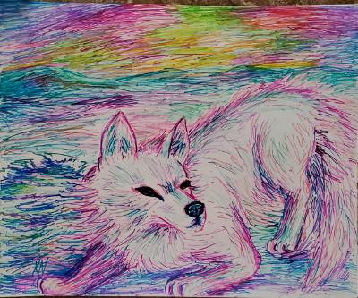 The Pink Arctic Fox
