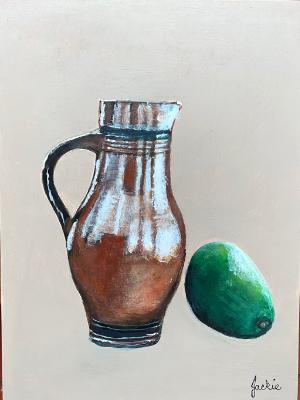 Jug and advocado