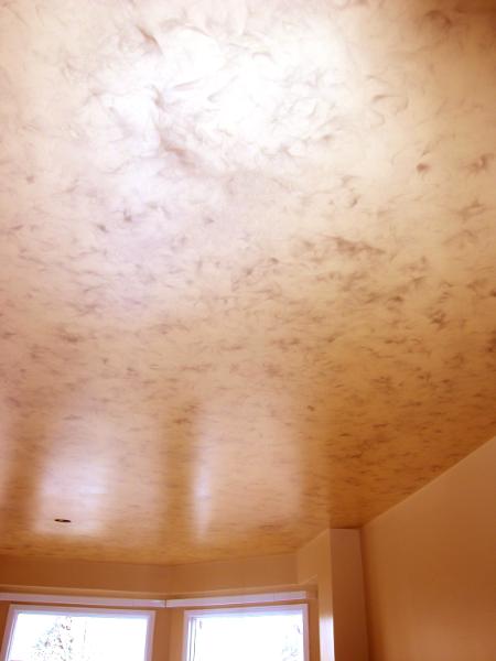 Smoked ceiling with 7 coats of varnish