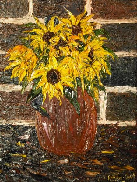 Sunflowers in a vase