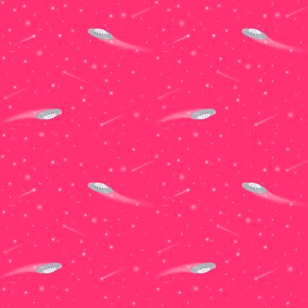 Flying Saucers Red Pattern