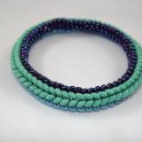 B-2 aqua & blue bangle bracelet 