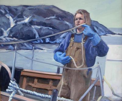 Deck Hand 24x32 oil Deck Hand 24x32 oil