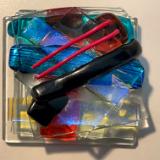 "CRESCENDO" Dichroic Glass Mini Paperweight