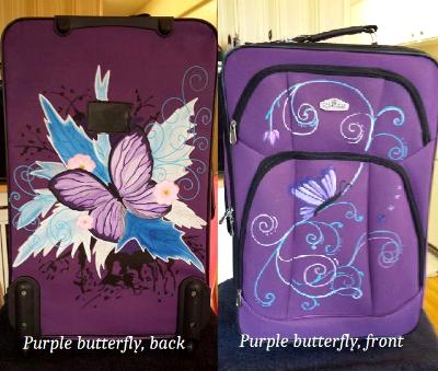 Purple butterfly 3 piece set